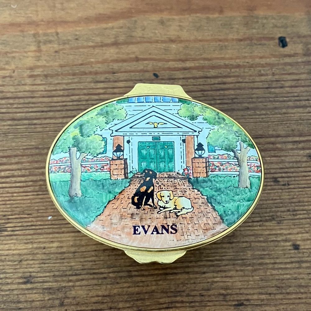 Worcestershire Enamel Evans School Trinket Box